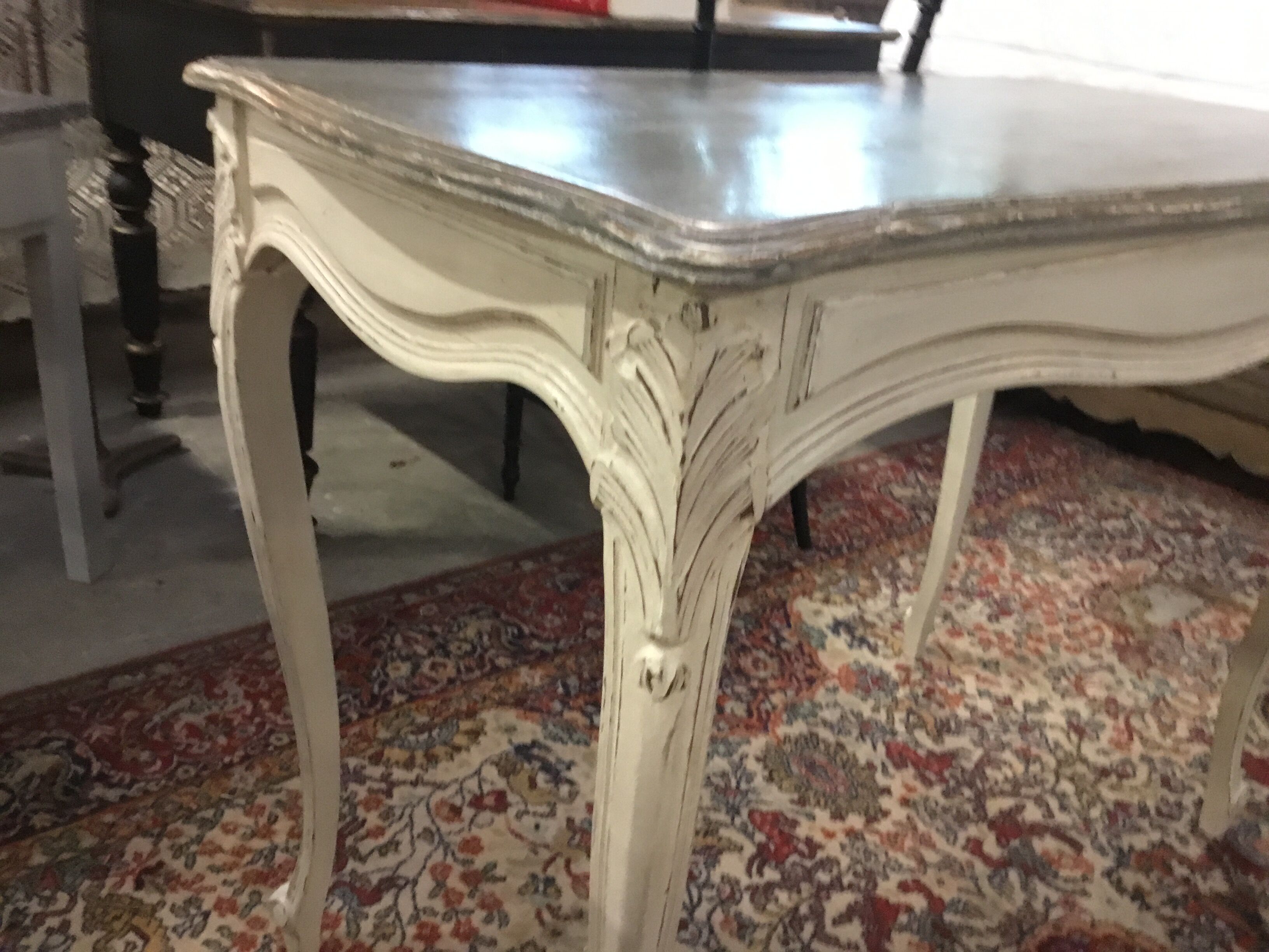 Old-time painted and patinated desk or console table