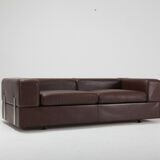 Tito Agnoli Daybed 711 sofa for Cinova in brown leather 1970