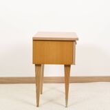 Vintage bedside table in blond oak