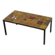 Table basse en métal noir et céramique