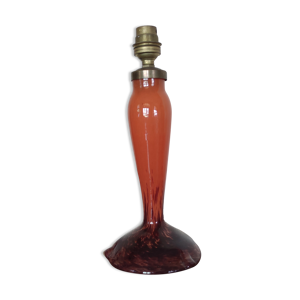 Pied de lampe pâte de verre Delatte