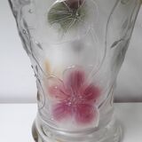 Vintage Luminarc decorated nasturtium vase (25cm) A1