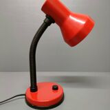 Elite - industrial style desk lamp - red lacquered metal - netherlands - 90's
