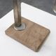 Art Deco Industrial metal and travertine Desk Lamp, Belgium 1930s