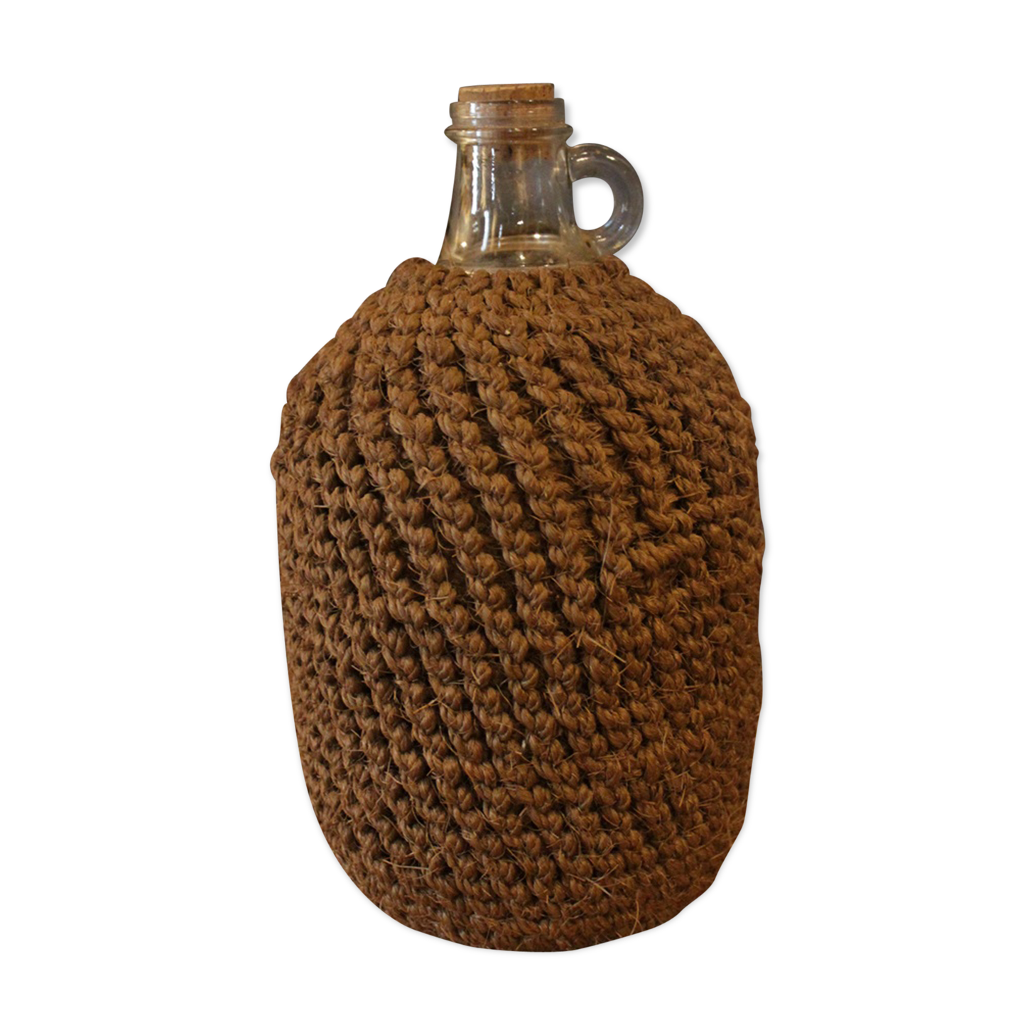 Cylinder glass surrounded by rope