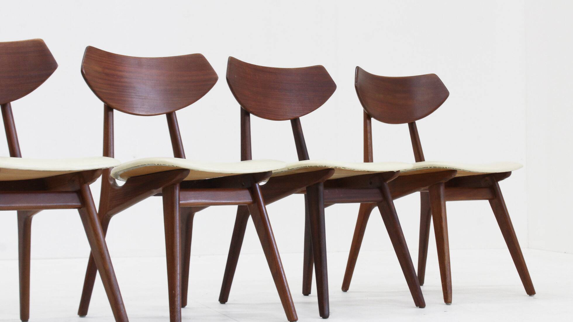 Vintage Danish teak dining chairs, set of 4