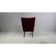 Velvet armchair with footstool, Denmark 1950s