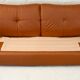 Imitation leather sofa "caramel". Convertible. France, circa 1990