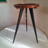 Carved wooden side table