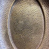 Art-Deco Bread Basket in hammered copper, Turtle shape