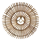 Rattan cane wall lamp