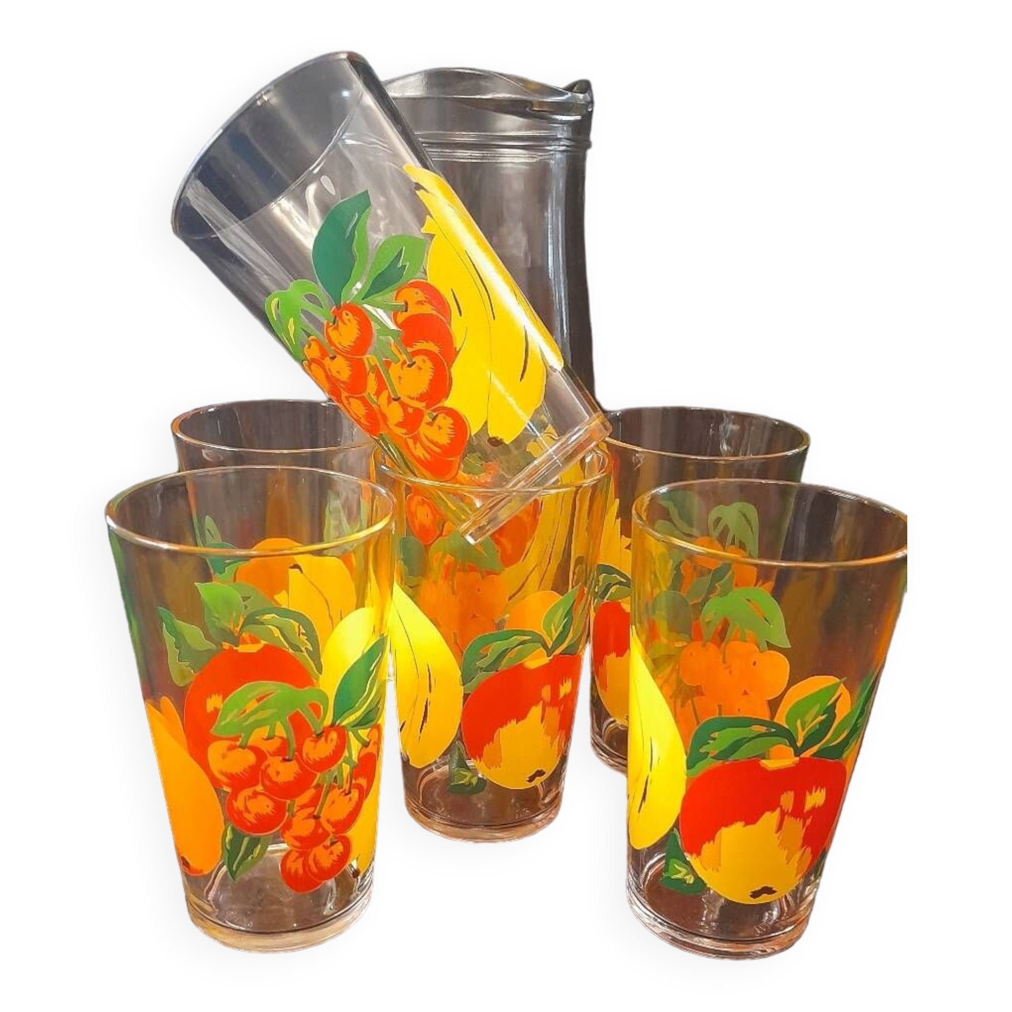 Orangeade service vmc reims 1 carafe and 6 glasses