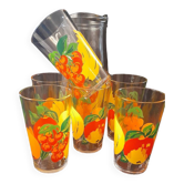 Service à orangeade vmc reims  1 carafe et ses 6 verres
