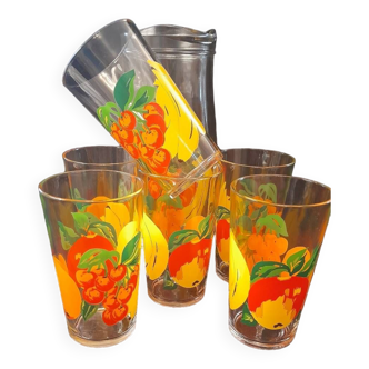 Orangeade service vmc reims 1 carafe and 6 glasses