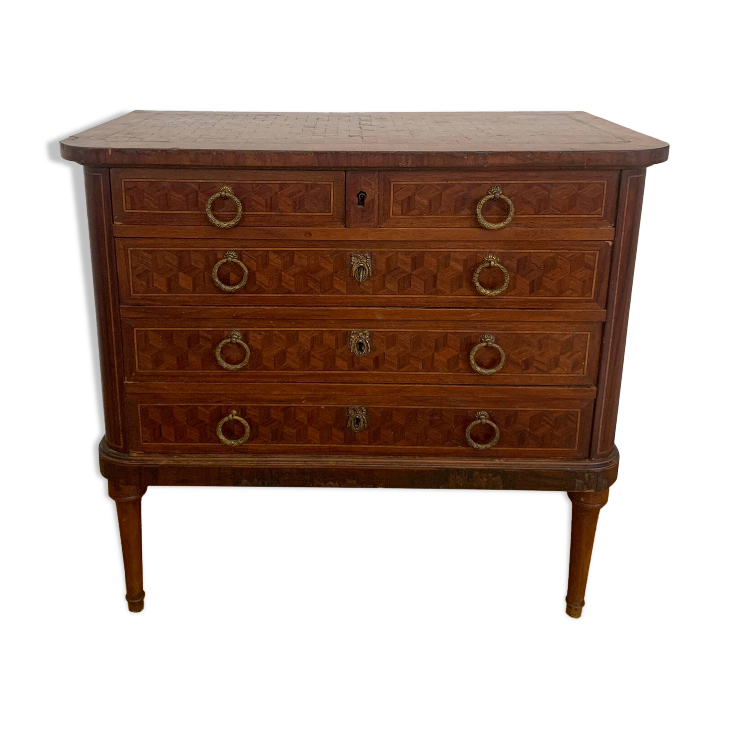 Marquetry chest of drawers