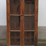 Armoire ancienne vitrée en bois