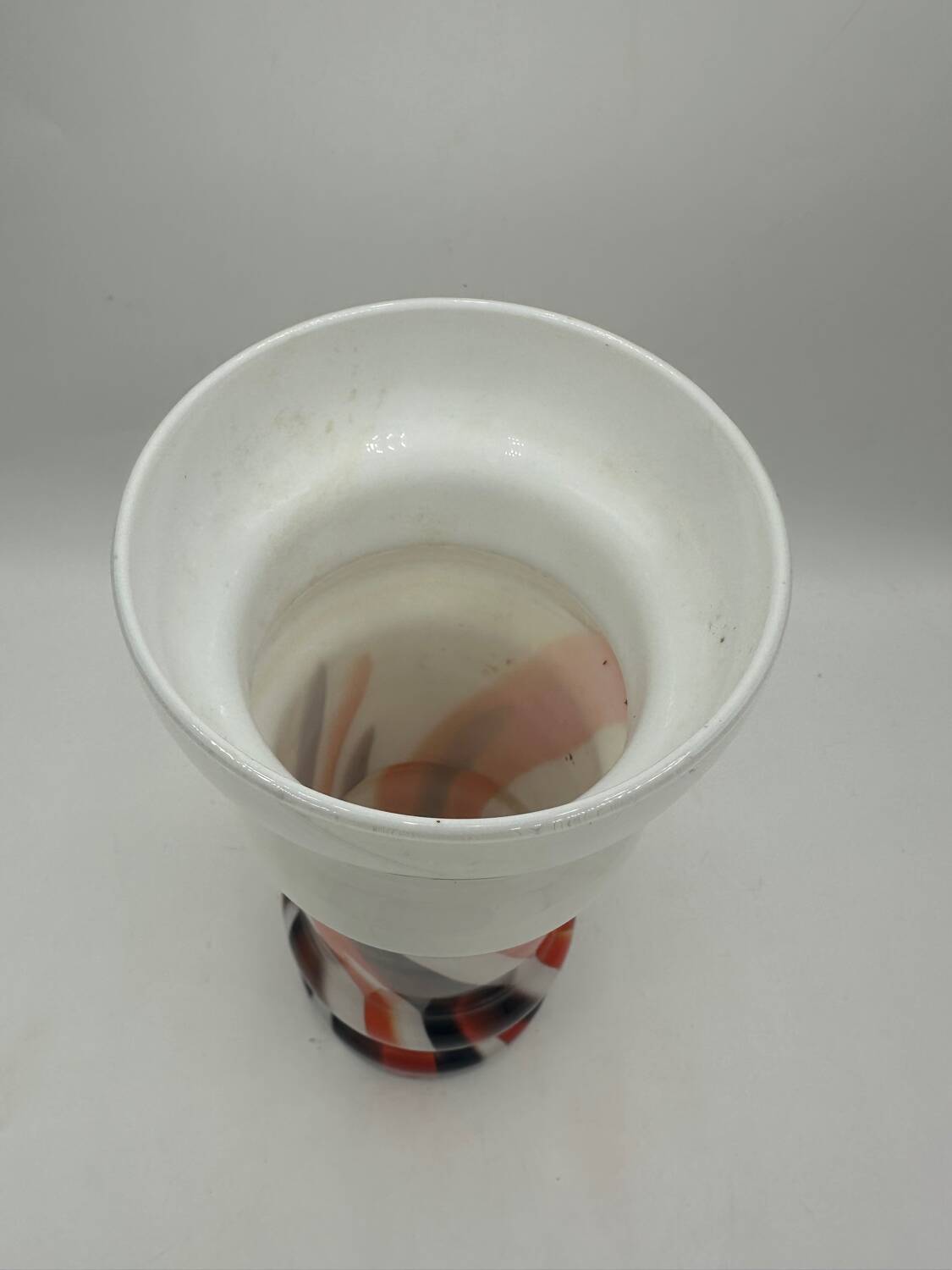 Flamed opaline vase