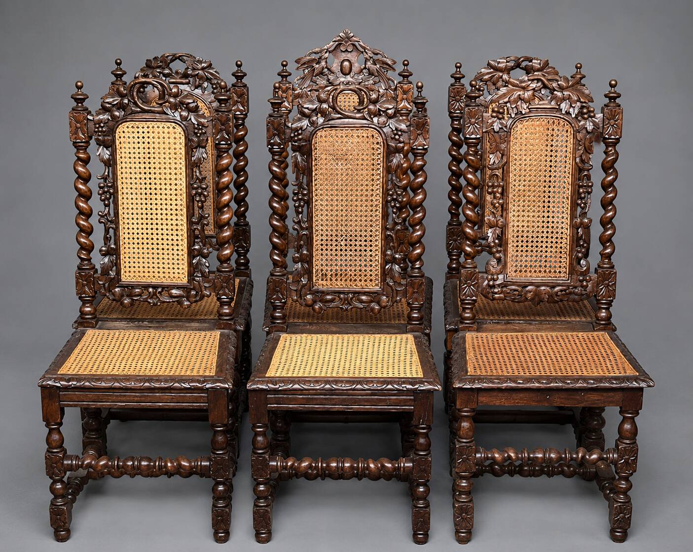 Set of matching hunting style chairs.