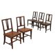 Antique Directoire chairs in walnut, restorations, Italy, 19th century