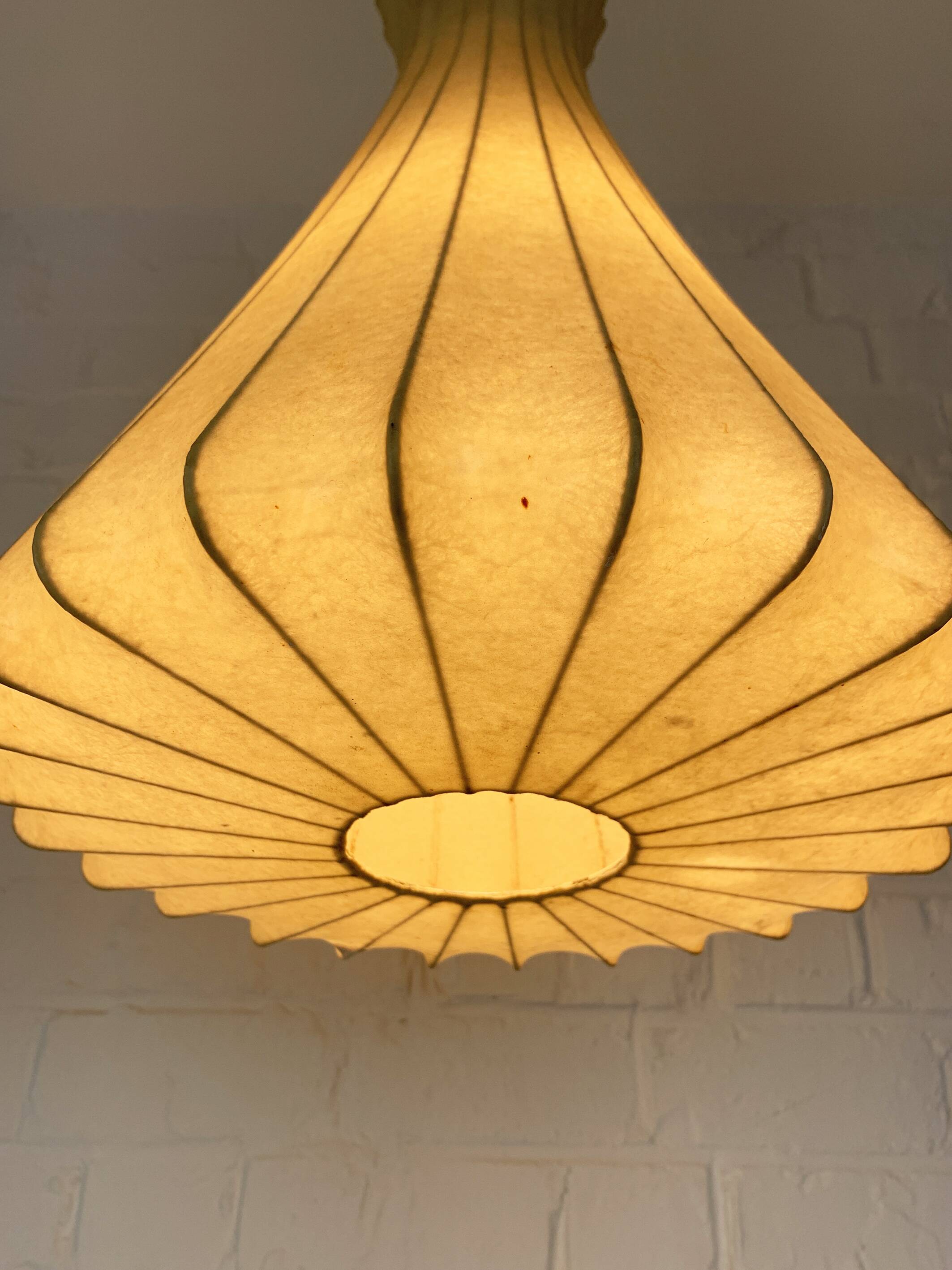 Large Cocoon Pendant Lamp, Friedel Wauer for Goldkant Leuchten, 1960s