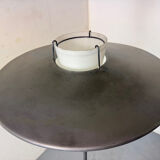 Mid Century France Modernist steel, brass and glass floor lamp, 1950s