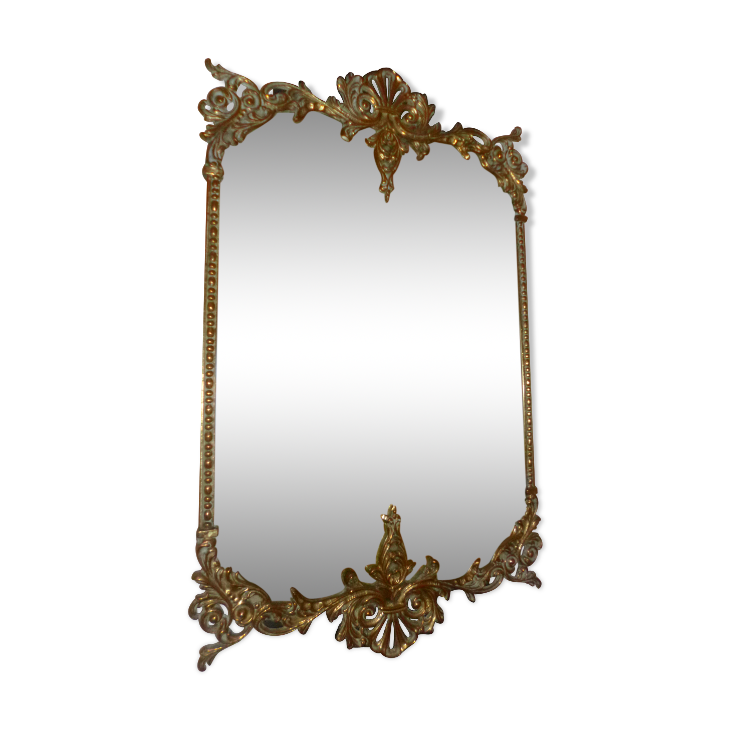 Mirror in bronze era XIX 61x38cm