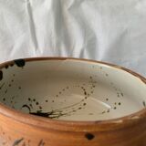 Service dish enamelled sandstone Pottery of the Vallauris Dove