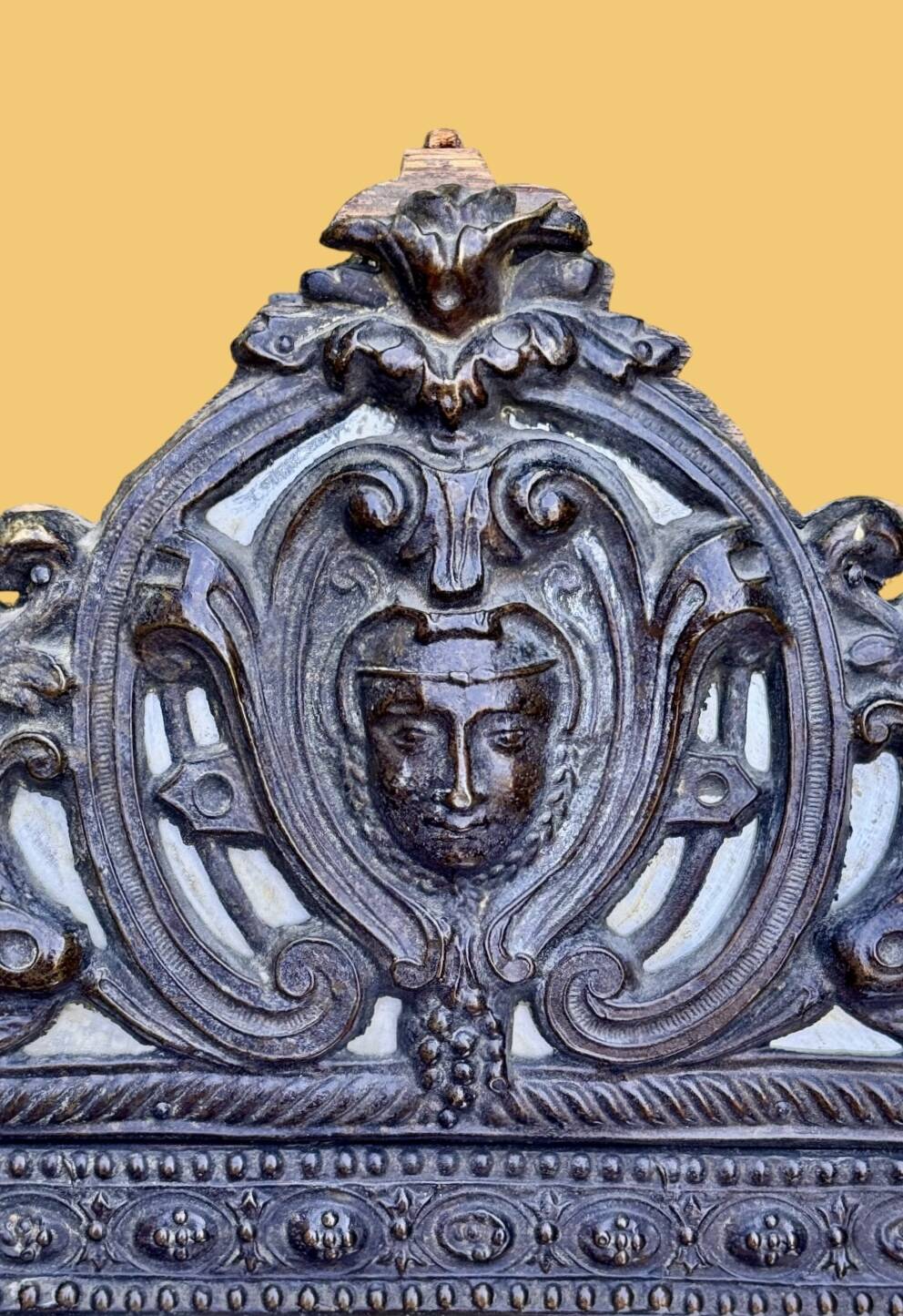 19th century wall mirror with parecloses