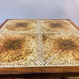 1960s aksel kjersgaard rosewood tiled coffee table