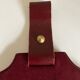 1960 cloakroom mirror with leather and brass shelf
