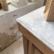 Oak and marble counter 1950