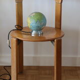 Globe terrestre lumineux verre 1950