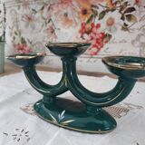Vintage ceramic 3 bobeche candle holder. In perfect condition, no cracks or damage.