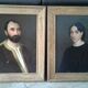 Portrait ancient oil on canvas,  lady 19th
