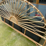 headboard in wicker and rattan