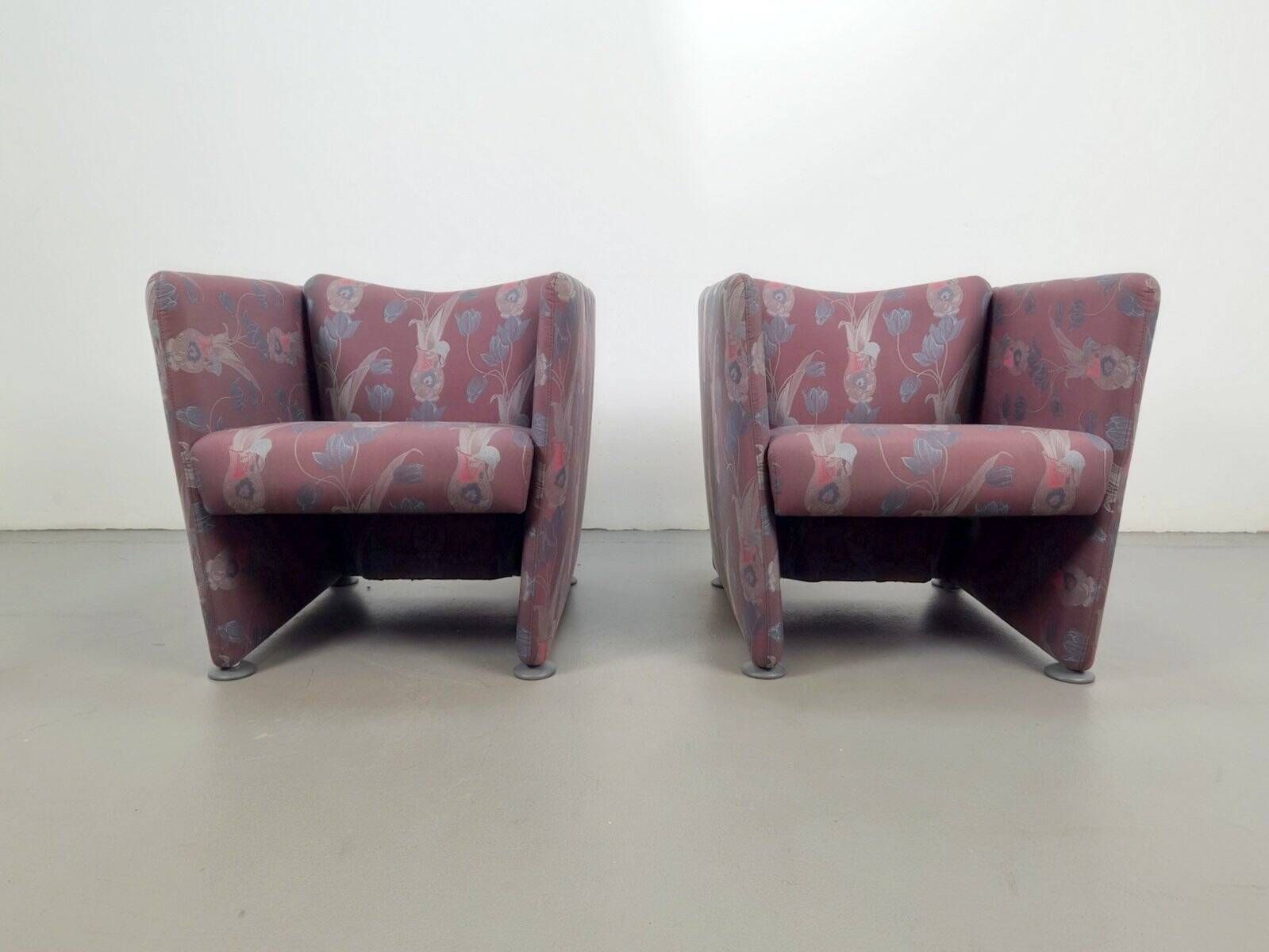 Vintage Postmodern Club Chairs, 1980, Set of 2