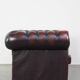 Chesterfield 2.5 seater sofa in dark red cowhide leather
