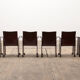 Tito Agnoli for Matteo Grassi leather dining table and six chairs