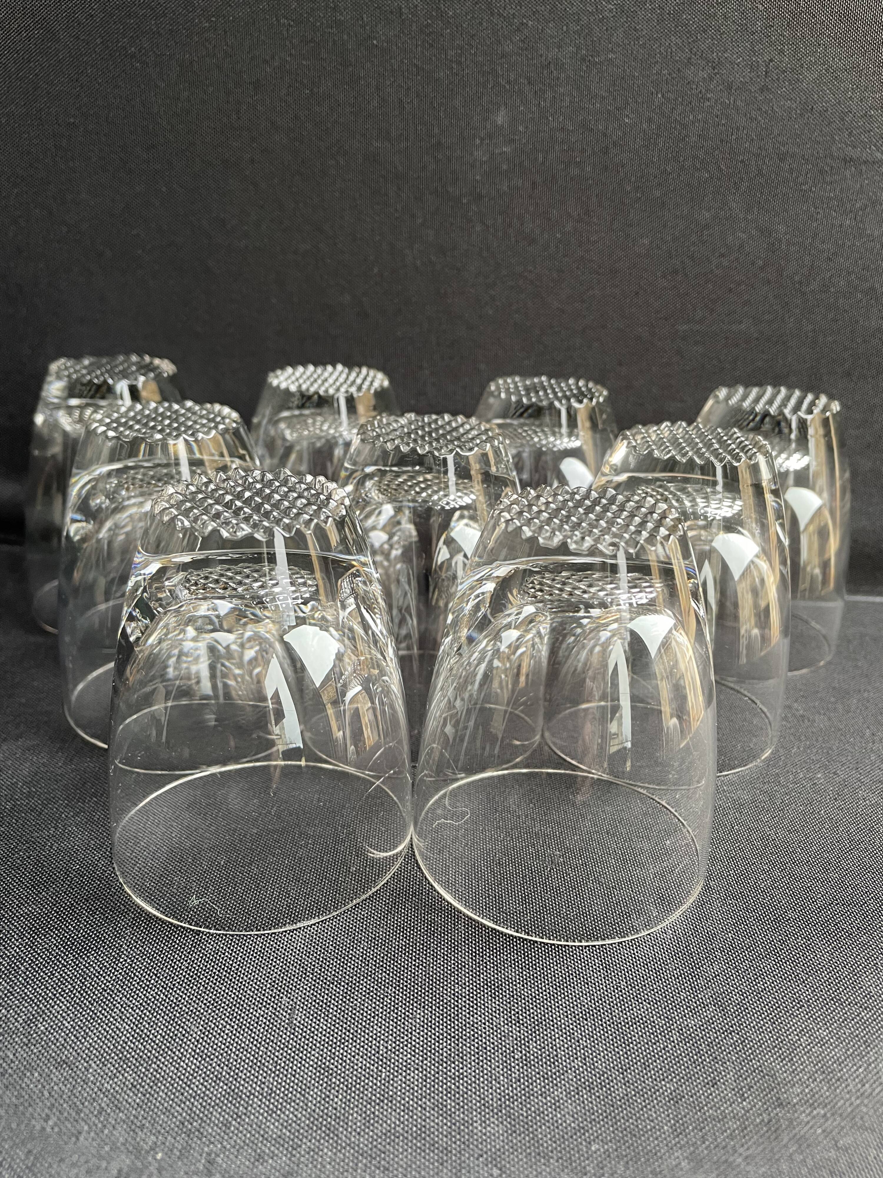 Large glasses (9) - Mid-century modern - Crystal