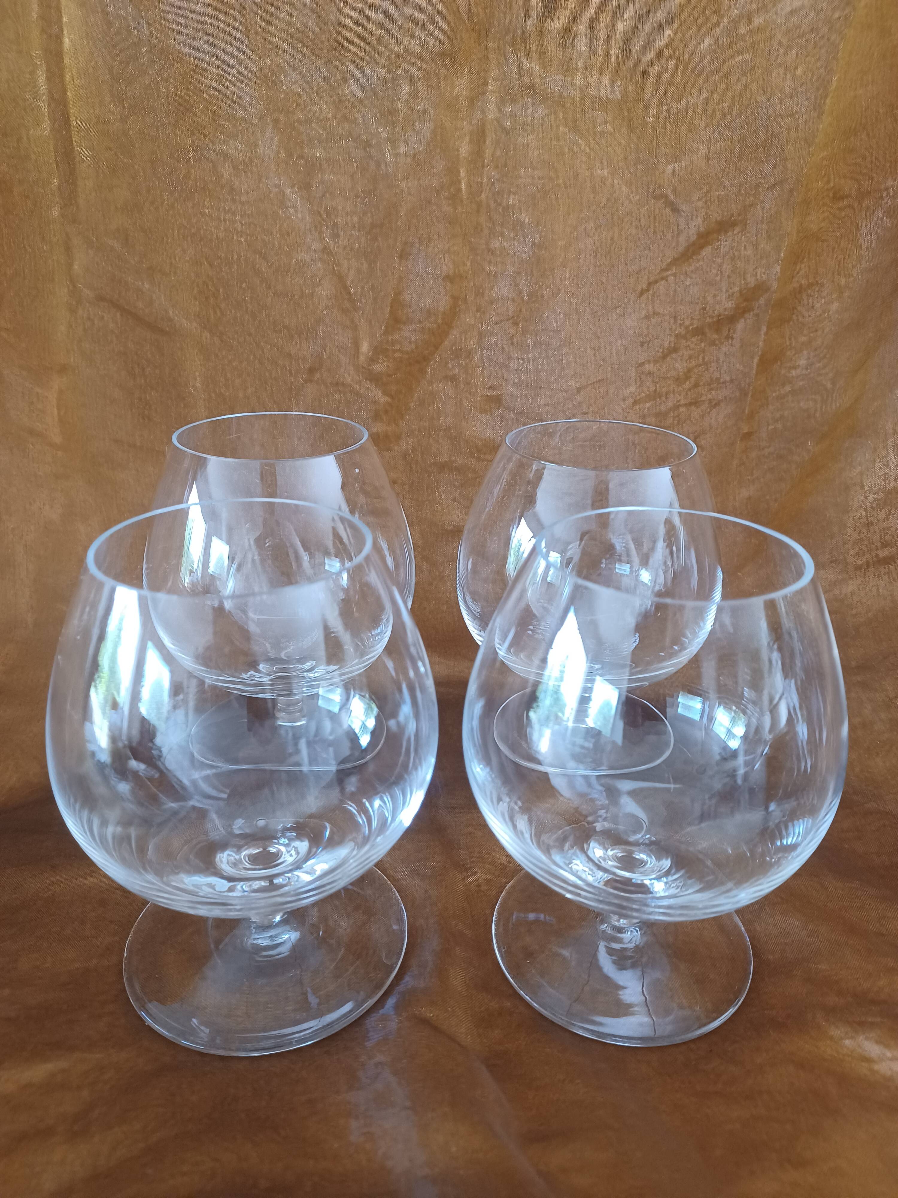 4 glasses with crystal cognac viileroy and boch