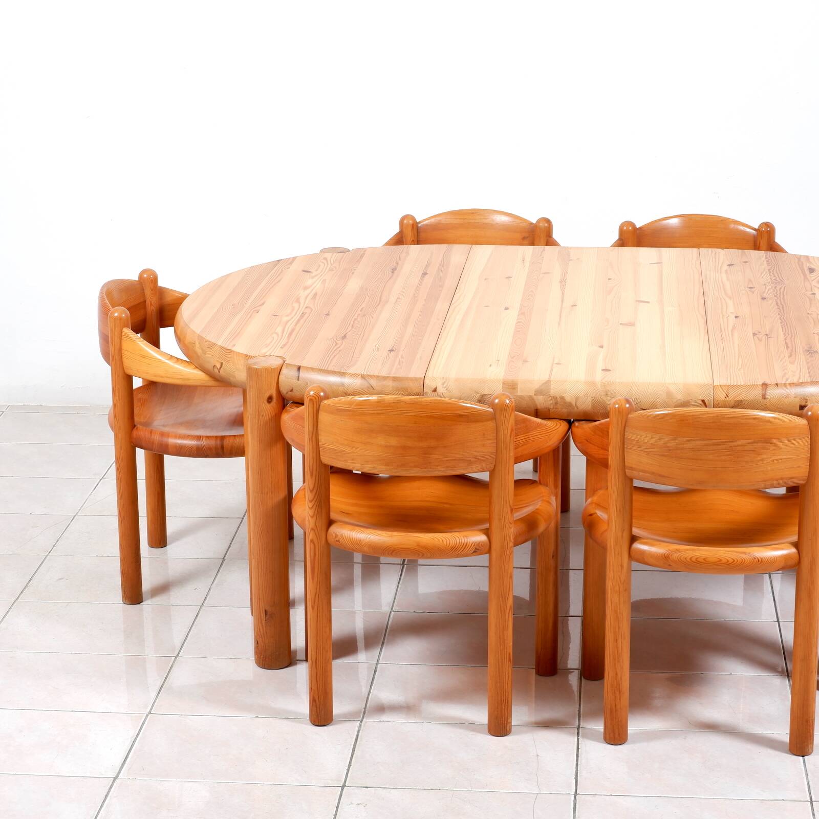 Set of 6 solid pinewood armchairs by Rainer Daumiller for Hirtshals Sawmill