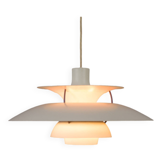 Suspension PH5 blanche de Poul Henningsen pour Louis Poulsen, Danemark 1970/80