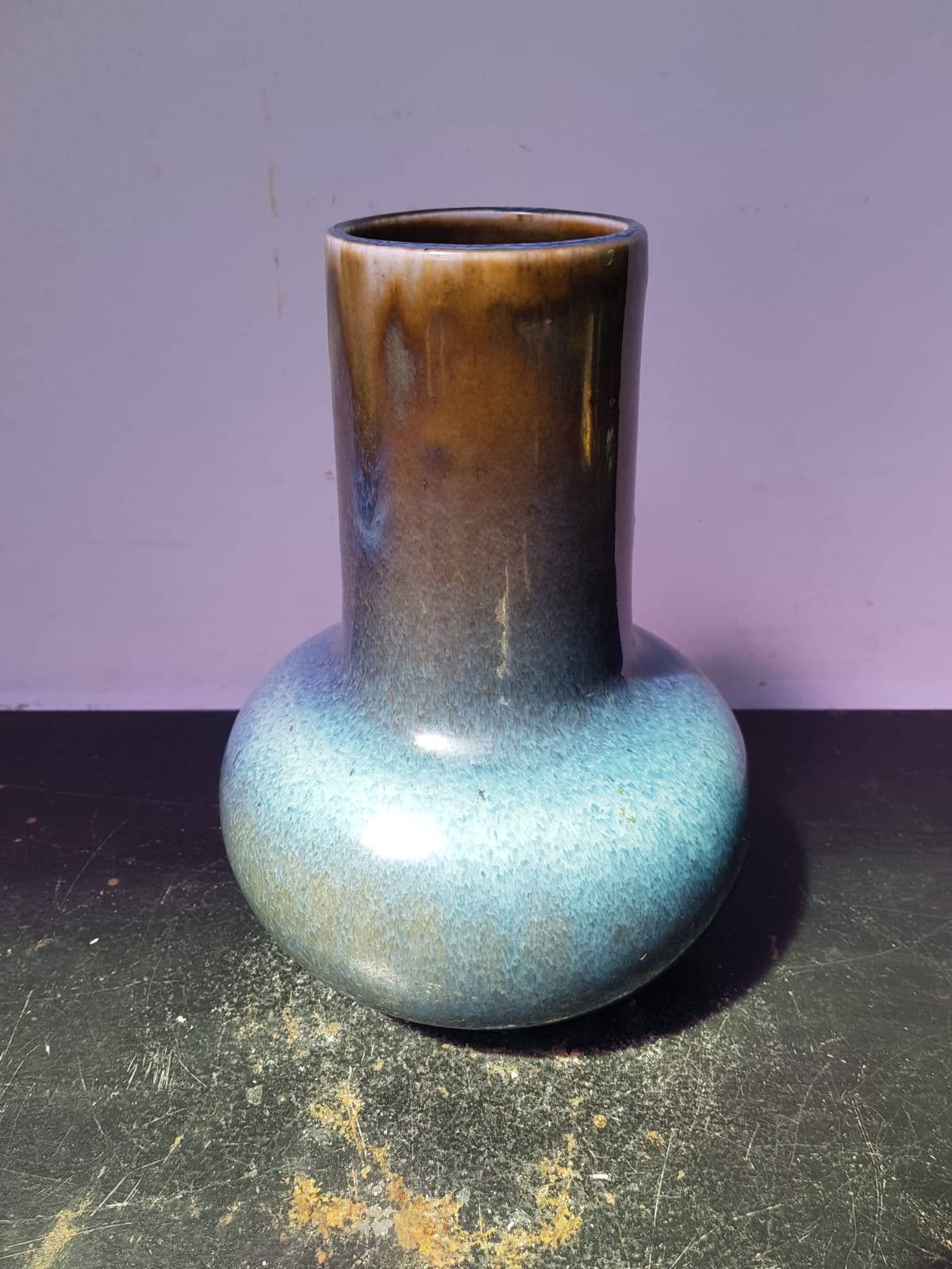 Old vase Leon Castel Mont Chevalier ceramic vintage art