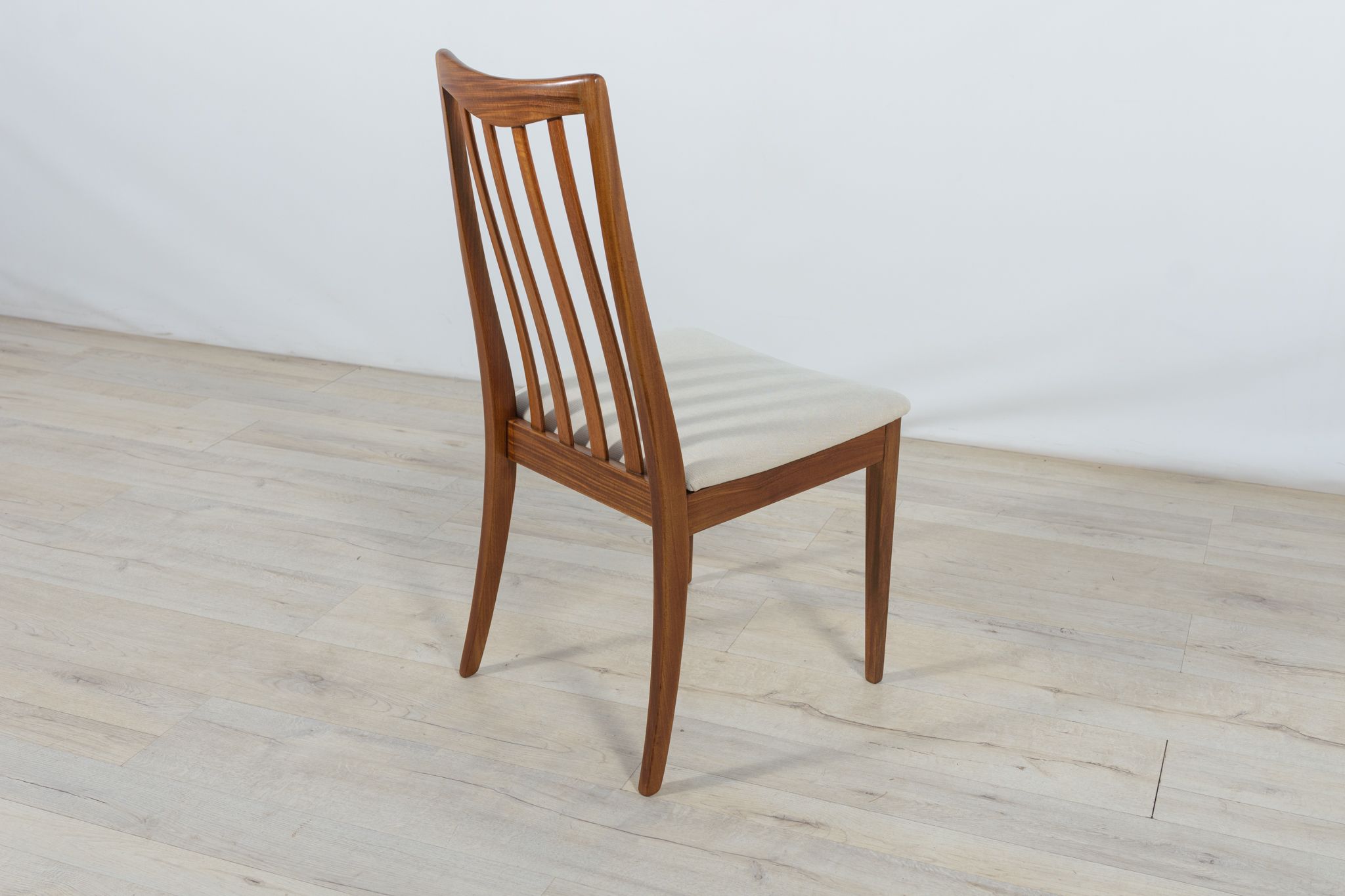 Mid-Century Teak and Fabric Dining Chairs by Leslie Dandy for G-Plan, 1960s, Set of 8