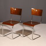 Pair of Bauhaus chair S43 by Mart Stam by Kovona, 1950´s