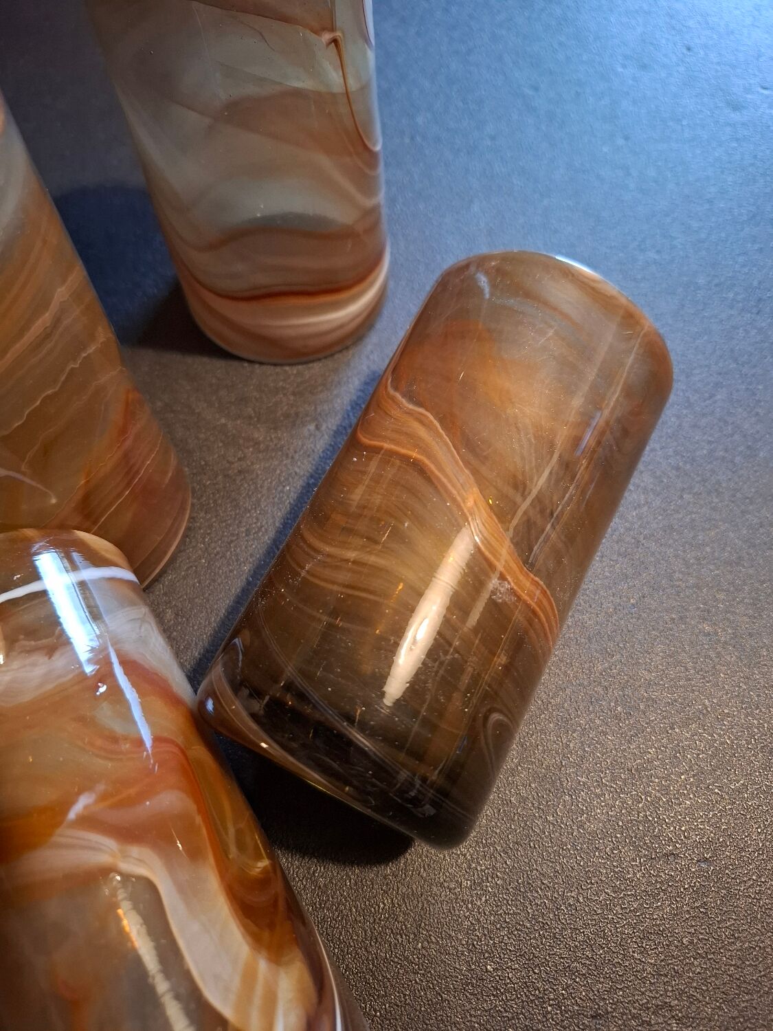 Set of 4 hand-blown glasses