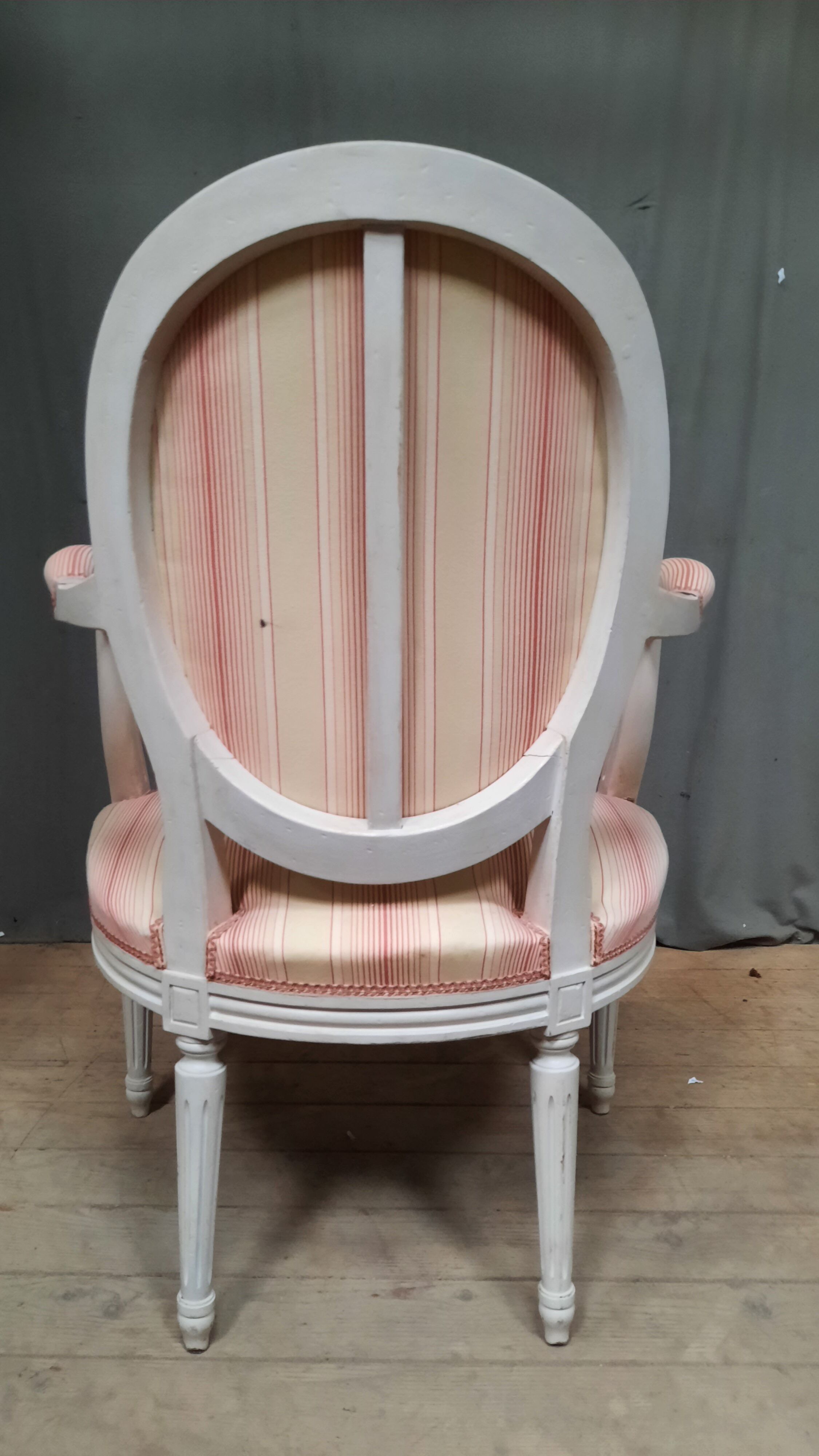 Louis XVI style medallion armchair