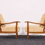 Paire de fauteuils vintage – Attribués à Károly Nagy, Hongrie, années 1940