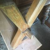 Pair of oak and cherry benches 250x29x45
