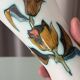 Vintage West Germany Hand-Painted Ceramic Vase | Handarbeit | 22 cm